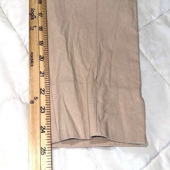 Ellen Tracy Womens Beige Slim Fit Trousers US L - Picture 8 of 9
